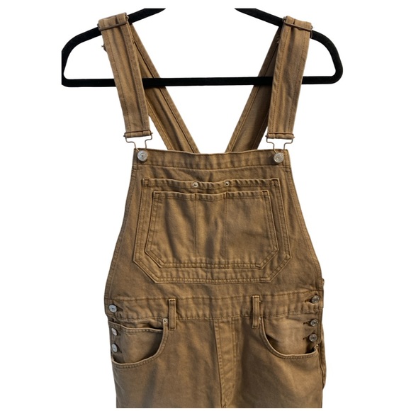 Free People NWT Deep Trance Overalls Brown Sugar Size Large Waist 18 - Picture 7 of 17